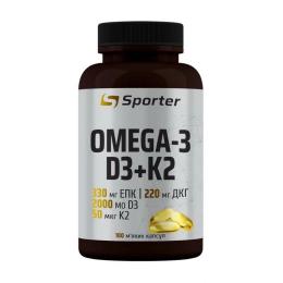 Рибячий жир та омега Sporter Omega-3 D3+K2 (100 sgels) (24826-01)