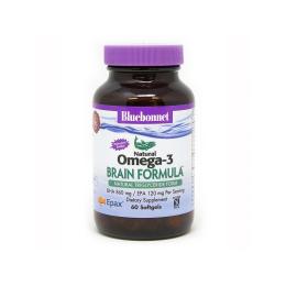 Рибячий жир та омега Bluebonnet Nutrition (BLB0944) Омега-3 Формула для Мозку 60 желатинових капсул