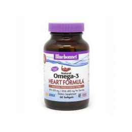 Рибячий жир та омега Bluebonnet Nutrition (BLB0942) Омега-3 Формула для Серця 60 желатинових капсул