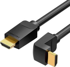 Відео-кабель Vention HDMI (тато)  -  HDMI (тато) 90 corner V 2.0, 1 м Black (AARBF)