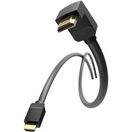 Відео-кабель Vention HDMI (тато)  -  HDMI (тато), 1 м, V2.0, 4K 60Гц, corner 270 Black (AAQBF)