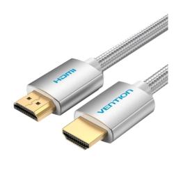 Відео-кабель Vention HDMI (тато)  -  HDMI (тато), 5 м, V2.1, 4K 60Гц braided Gray (AABIJ)