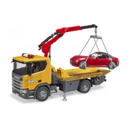 Іграшкова техніка Bruder Евакуатор Scania Super 560R з краном-маніпулятором та автомобілем Roadster 1: 16 (03552)