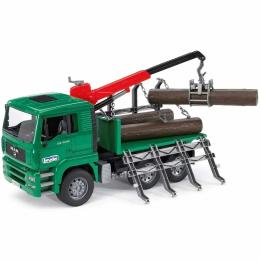 Іграшкова техніка Bruder Лісовоз MAN TGA з краном-маніпулятором і колодами 1: 16 (02769)