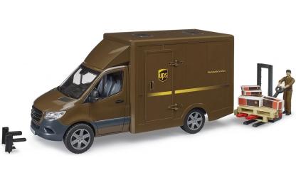 Іграшкова техніка Bruder Автомобіль MB Sprinter курєрської служби UPS з ігровою фігуркою та аксесуарами 1: 16 (02678)