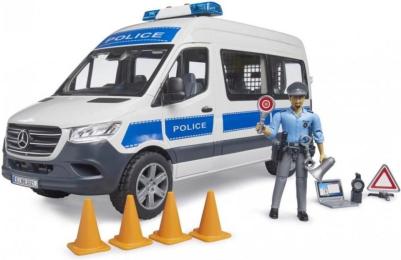 Іграшкова техніка Bruder Поліцейський мікроавтобус MB Sprinter з фігуркою та мигалками (02683)