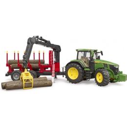 Іграшкова техніка Bruder Трактор John Deere з причепом та маніпулятором 1: 16 (03154)