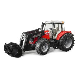 Іграшкова техніка Bruder Трактор Massey Ferguson 7624 з переднім наватажувачем 1: 16 (03047)