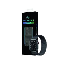 Ремінець для смарт-годинника Monblan Milanese Series Silver для Apple Watch 42/44/45/46/49mm Black