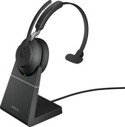 Накладні навушники Jabra Evolve2 65 USB-A UC Mono with Charging Stand Black (26599-889-989)