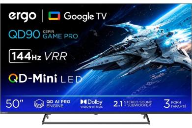 Телевізор Ergo 50MQD90 Game PRO Black 50