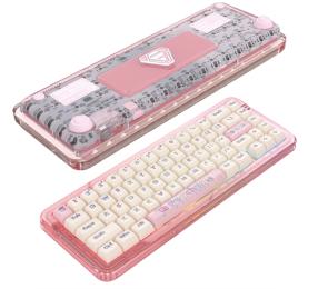 Клавіатура Ajazz Firstblood B67 Transparent Pink
