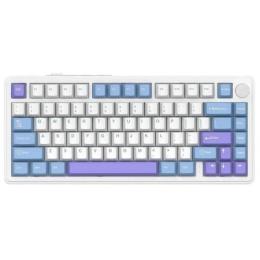 Клавіатура Attack Shark X85 RGB Linear White Jade Switch Wireless White Purple + Coiled Cable
