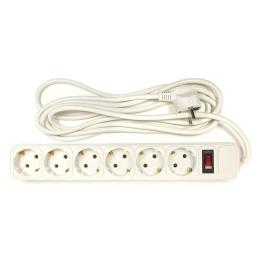 Мережевий фільтр PowerPlant JY-1057/3 White 220V, 3 м, 6 розеток