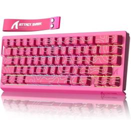 Клавіатура Attack Shark X68 RGB HE Magnetic Linear Switches Pink Contours (AS-6972792471051-P)