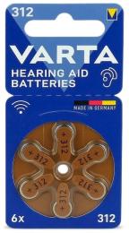 Батарейка Varta 312 PR41 BL 6 шт для слухових апаратів