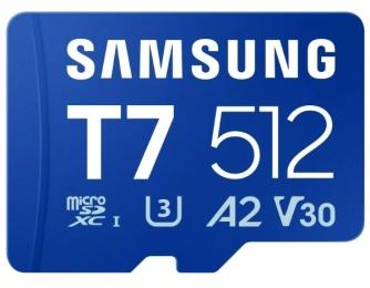Карта памяті Samsung MICRO SDXC T7 512GB, U3, V30, A2 до 170 Мб/с Blue (MB-MB512T/WW)