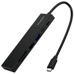 USB-хаб Choetech HubCore 7-in-1 USB-C to HDMI + USB-C 3.0 + USB-A 2.0 + USB-A 3.0 + SD/TF PD Gray (HUB-M87-BK)