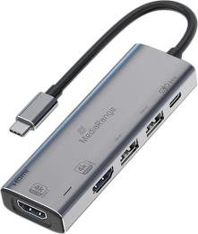 USB-хаб MediaRange USB Type-C 5-in-1 Multiport Hub Silver (MRCS511)