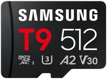 Карта памяті Samsung MICRO SDXC T9 512GB, U3, V30, A2 до 200 Мб/с Black (MB-MH512T/WW)