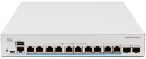 Світч Cisco Catalyst 1300X 10-port 5GE, UPoE, 2x10G SFP + White (C1300X-10NU-2X)
