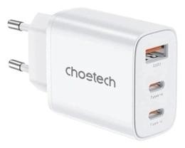 Адаптер живлення для телефона Choetech PowiX USB-A/2xUSB-C PD 30W White (PD3046-EU-WH)