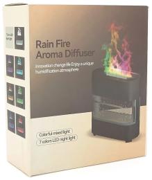 Нічник-зволожувач повітря Voltronic YT47741 з імітацією полумя, Led RGB, Black
