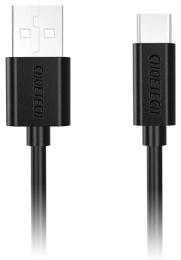 Дата-кабель Choetech PowerSync PVC Cable USB-A to USB-C 2.4A 0.5m Black (AC0001)