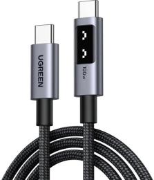 Дата-кабель Ugreen L509 Uno USB-C to USB-C 100W PD Fast Charging Cable 1m Black (35501)