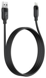 Дата-кабель Acefast C16-02 Black TPU charging data cable USB-A to L