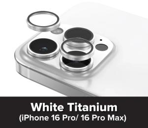 Захисне скло для камери Fibra Protective Lens для Apple iPhone 16 Pro/16 Pro Max White Titanium (009968-02)