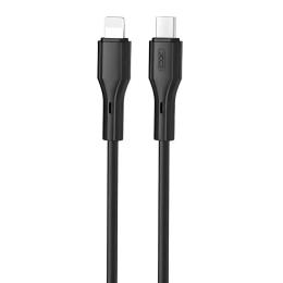 Дата-кабель XO NB-Q231A PD 27W/1m Rock Series Type-C (тато) to Lightning (тато) Black