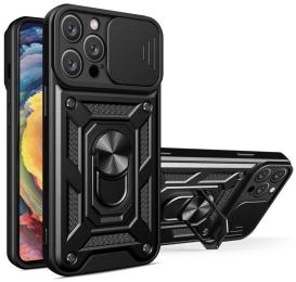 Чохол-накладка Ummi Camshield Serge Ring для Apple iPhone 15 Pro Max (6.7) Black (00000085078_7)