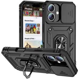 Чохол-накладка Ummi Camshield Serge Ring для Apple iPhone 16 (6.1) Black (00000085079_7)