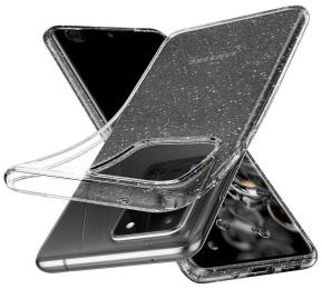 Чохол-накладка Spigen Liquid Crystal Glitter для Samsung Galaxy S20 Ultra G988 Crystal Quartz (ACS00710)