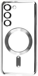 Чохол-накладка Fibra Chrome MagSafe case для Samsung Galaxy S25/S24 Silver (112245-3)