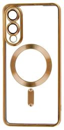 Чохол-накладка Fibra Chrome MagSafe case для Samsung Galaxy S25 Edge Gold (009516-02)