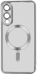 Чохол-накладка Fibra Chrome MagSafe case для Samsung Galaxy S25 Edge Silver (009516-04)
