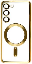 Чохол-накладка Fibra Chrome MagSafe case для Samsung Galaxy S25 Plus/S24 Plus Gold (112244-4)