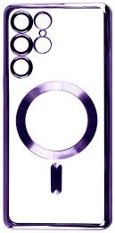 Чохол-накладка Fibra Chrome MagSafe case для Samsung Galaxy S25 Ultra Dark Purple (111621-2)