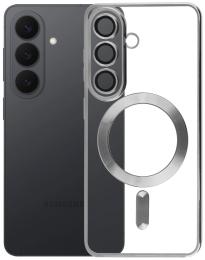 Чохол-накладка Fibra Chrome MagSafe case для Samsung Galaxy S26 Silver (010473-02)