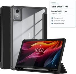 Чохол-книжка для планшета BeCover Soft Edge TPU для Lenovo Tab K11 Plus TB-352F 11.45 Black з кріпленням для стилусу (716134)