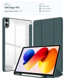 Чохол-книжка для планшета BeCover Soft Edge TPU для Xiaomi Redmi Pad 2 Pro 12.1 Dark Green з кріпленням для стилусу (716138)