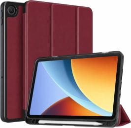 Чохол-книжка для планшета BeCover Flexible TPU Matte для Xiaomi Redmi Pad 2 SE 9.7 (2026) Red Wine з кріпленням для стилусу (716155)