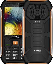 Кнопковий телефон Sigma mobile X-style 323 RAIN Black Orange (Уцінений)