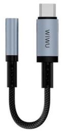 Перехідник WIWU Legend Audio Convertor USB-C to 3.5mm Wi-C047T 0.15m Black (6976975619292)