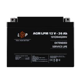 Акумулятор для ДБЖ LogicPower AGM LPM 12V  -  26 Ah (LP42191)