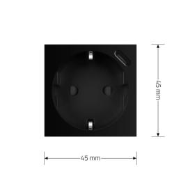 Розетка LIVOLO VL-FCTF16A.UC18W-2BPS23 Black