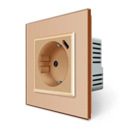Розетка LIVOLO VL-C7CTF16A.UC18W-2AP Gold