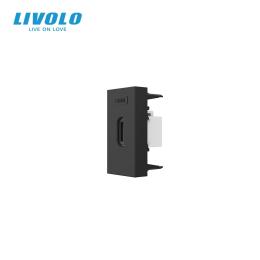 Розетка LIVOLO VL-FCHD-1BPS21 Black